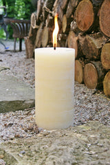 Outdoorkerze Rustic - weiss